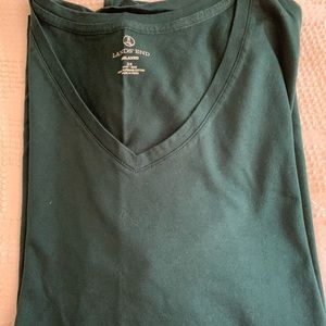 Navy blue Lands End 3/4 sleeves. V neck